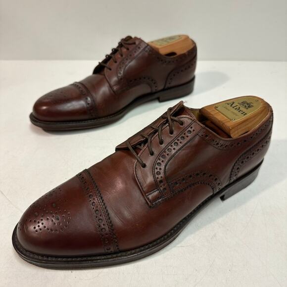 VERY GOOD Rancourt & Co. x Cole Haan Oxford Wingtip Cap Toe Brown Maine USA 8.5 - Picture 5 of 13